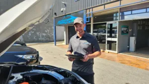 Sell My Car Pro inspector carrying out a free pre-purchase vehicle inspection in Perth