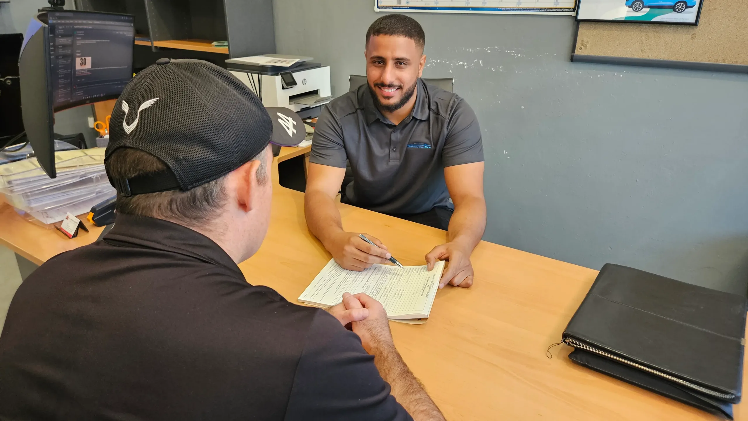 Sell My Car Pro buyer completing a commercial vehicle sale