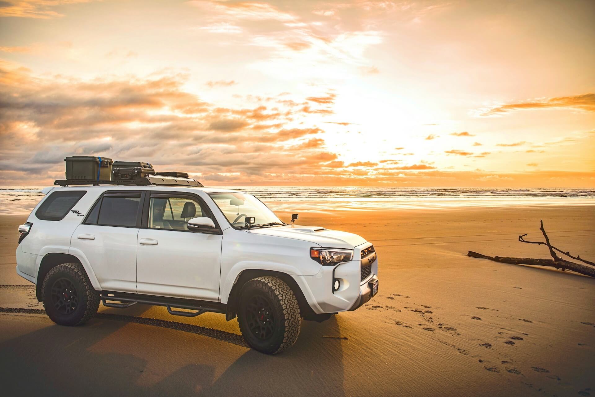 Toyota on the beach in Western Australia