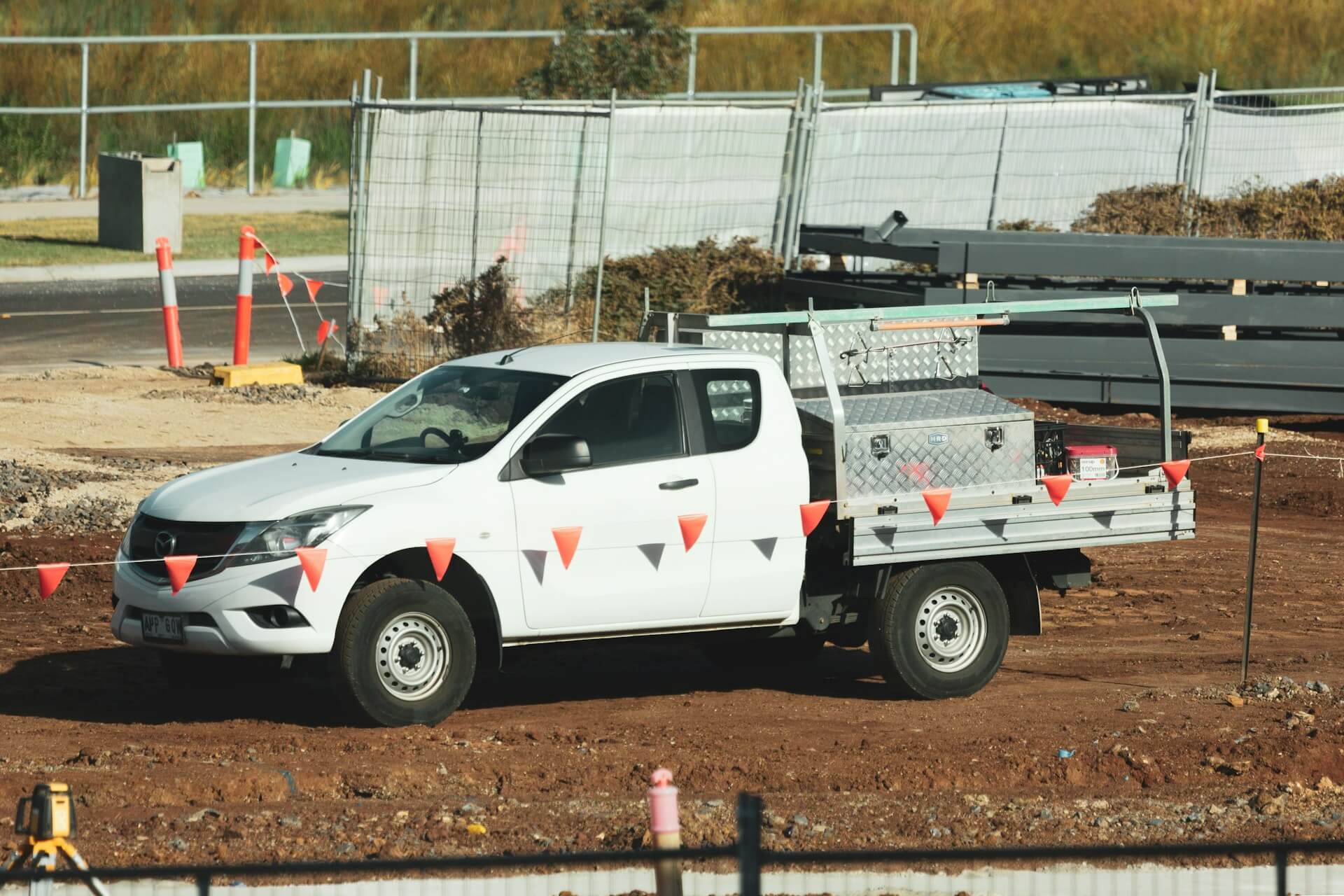 White Work ute on a job site in WA