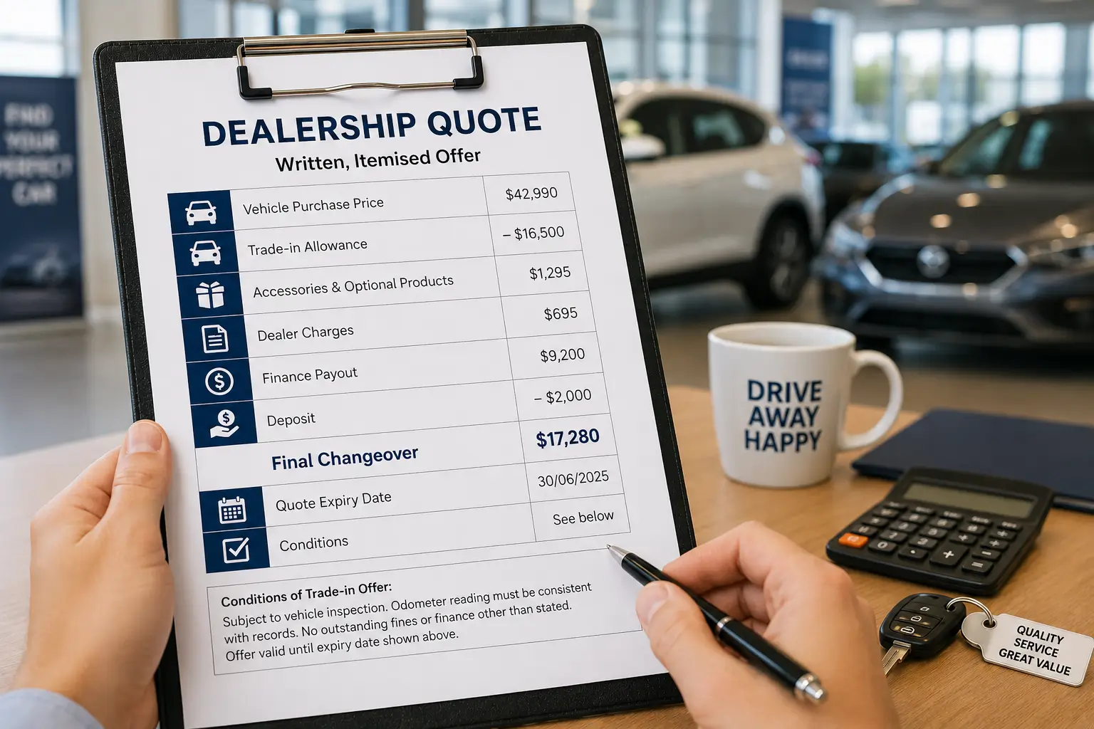 Dealership Written Offer