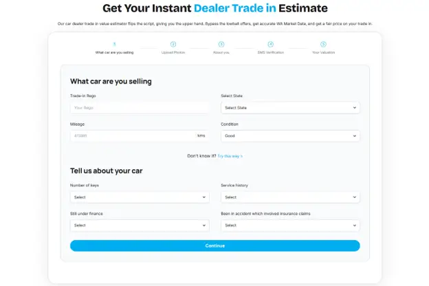 Get Your Instant Dealer Trade in Estimate